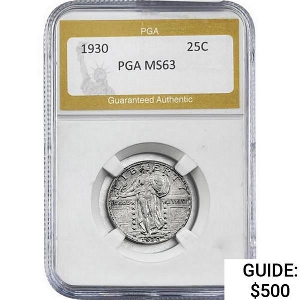1930 Standing Liberty Quarter PGA MS63
