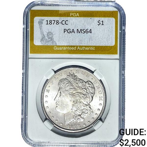 1878-CC Morgan Silver Dollar PGA MS64