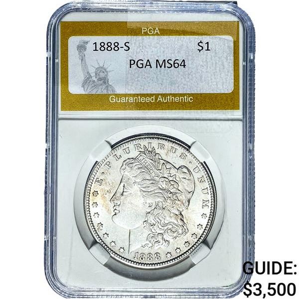 1888-S Morgan Silver Dollar PGA MS64