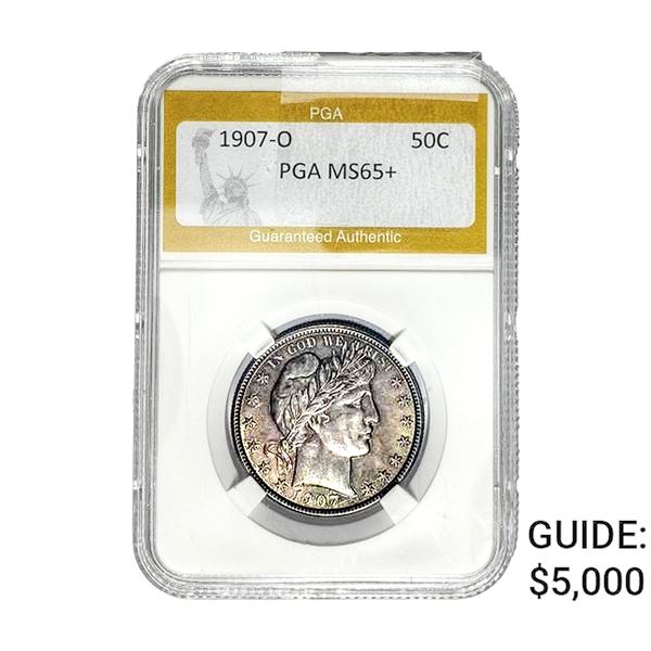 1907-O Barber Half Dollar PGA MS65+