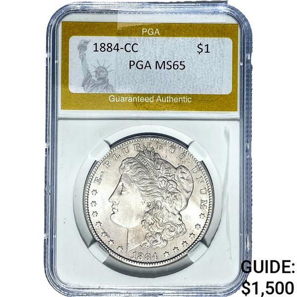 1884-CC Morgan Silver Dollar PGA MS65