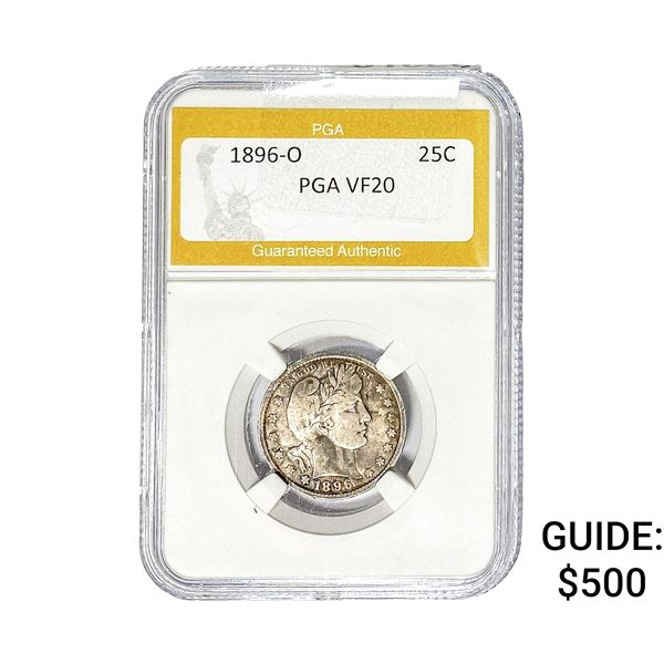 1896-O Barber Quarter PGA VF20