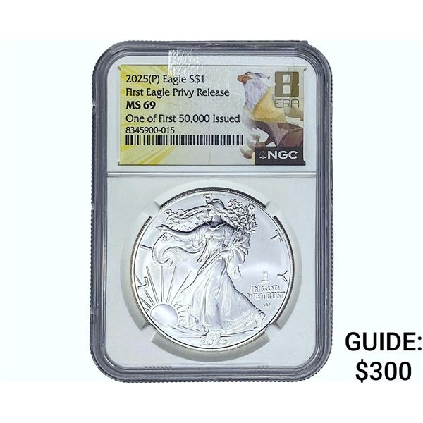 2025-P Silver Eagle NGC  MS69