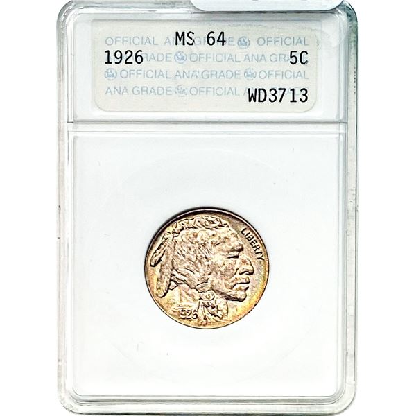 1926 Buffalo Nickel ANA MS64