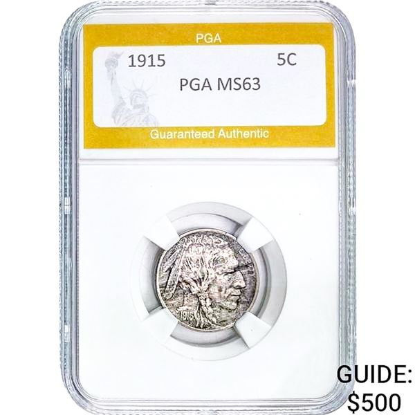 1915 Buffalo Nickel PGA MS63
