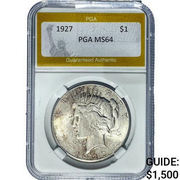 1927 Silver Peace Dollar PGA MS64