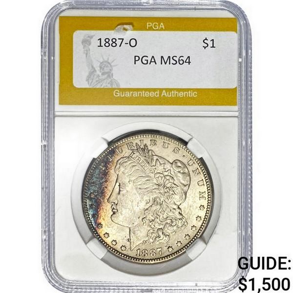 1887-O Morgan Silver Dollar PGA MS64