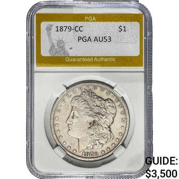 1879-CC Morgan Silver Dollar PGA AU53