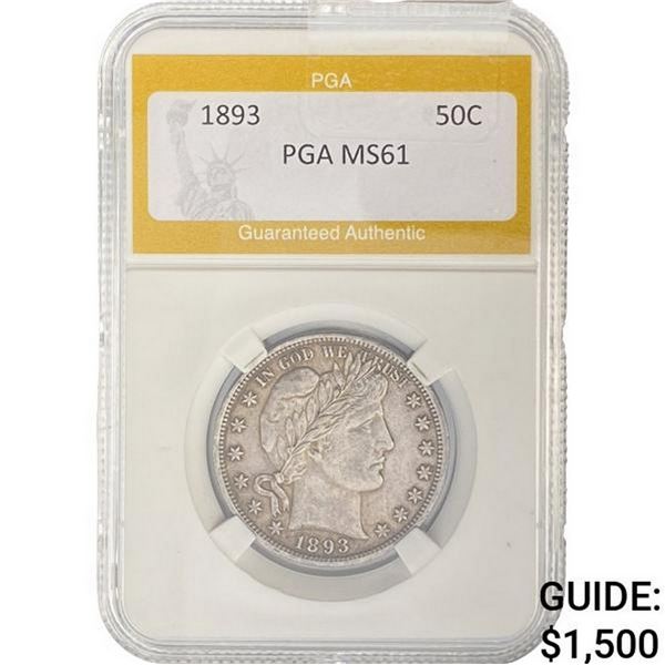 1893 Barber Half Dollar PGA MS61