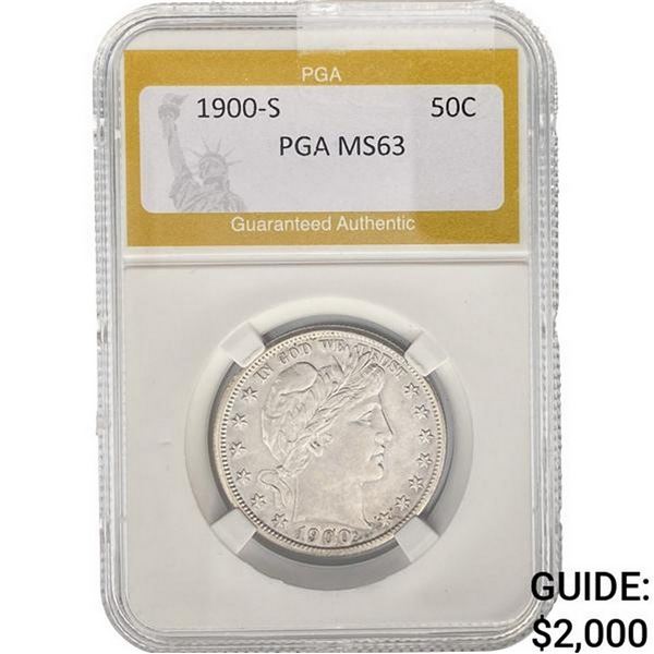 1900-S Barber Half Dollar PGA MS63