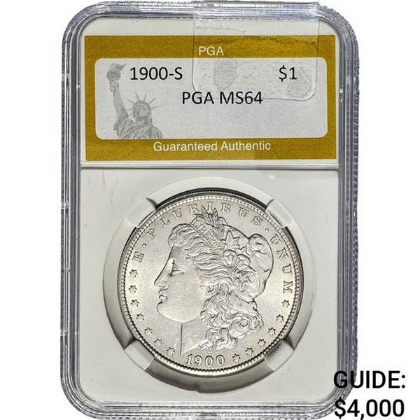 1900-S Morgan Silver Dollar PGA MS64
