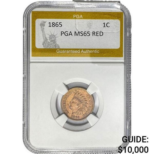 1865 Indian Head Cent PGA MS65