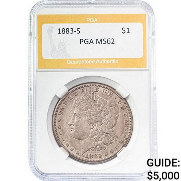 1883-S Morgan Silver Dollar PGA MS62
