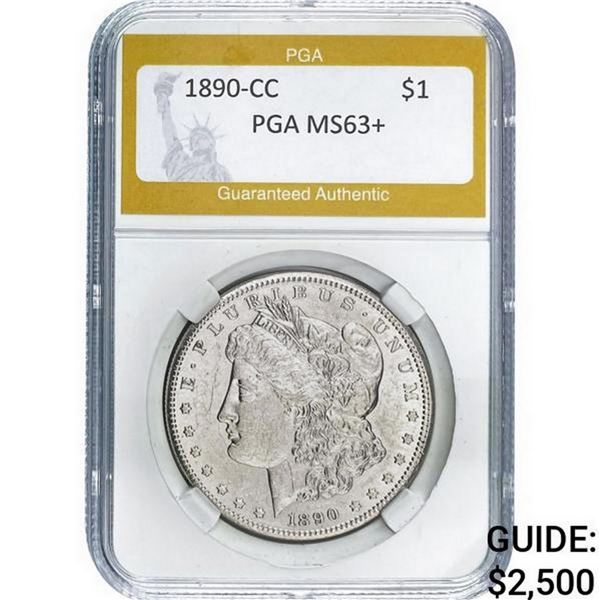1890-CC Morgan Silver Dollar PGA MS63
