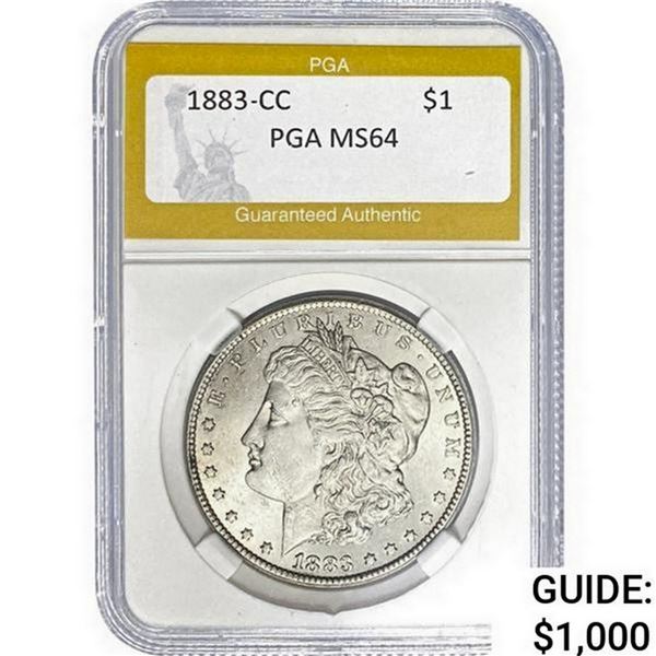 1883-CC Morgan Silver Dollar PGA MS64