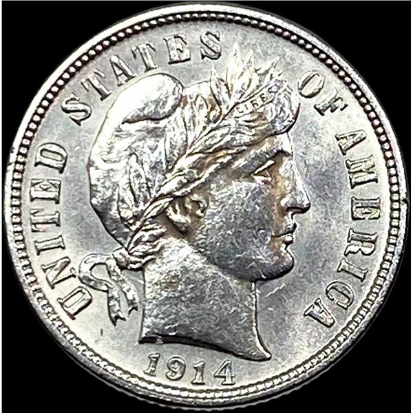 1914-D Silver Barber Dime CLOSELY UNCIRCULATED