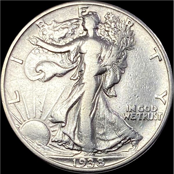 1938-D Walking Liberty Half Dollar LIGHTLY CIRCULATED
