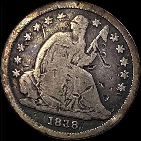 1838 Seated Liberty Dime NICELY CIRCULATED