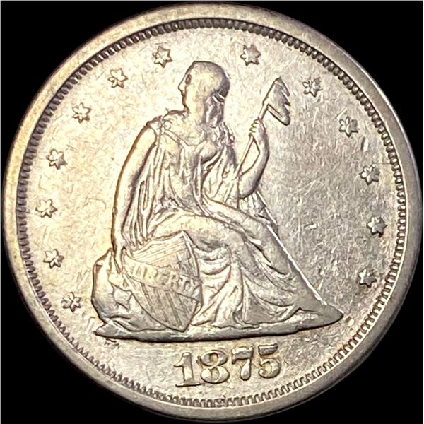 1875-S Silver Twenty Cents NEARLY UNCIRCULATED