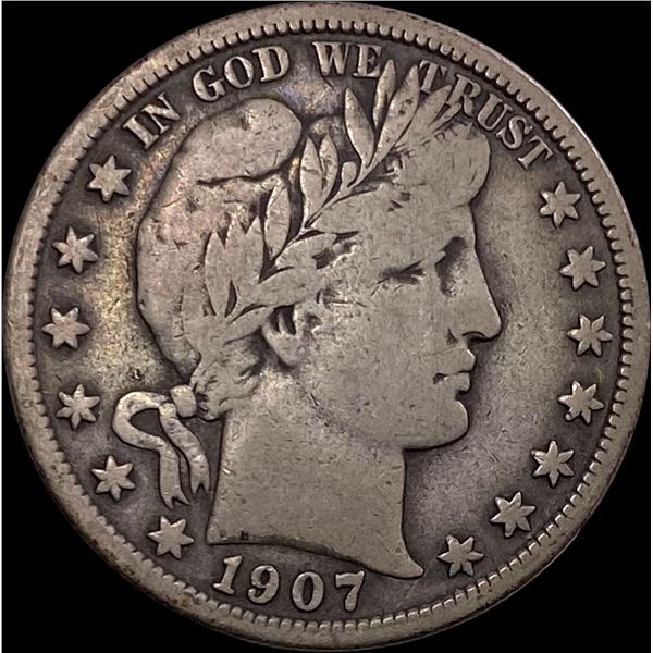 1907-S Barber Half Dollar LIGHTLY CIRCULATED