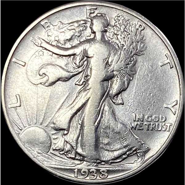 1938-D Walking Liberty Half Dollar LIGHTLY CIRCULATED