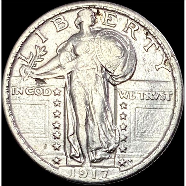 1917 Type 2 Standing Liberty Quarter NEARLY UNCIRCULATED