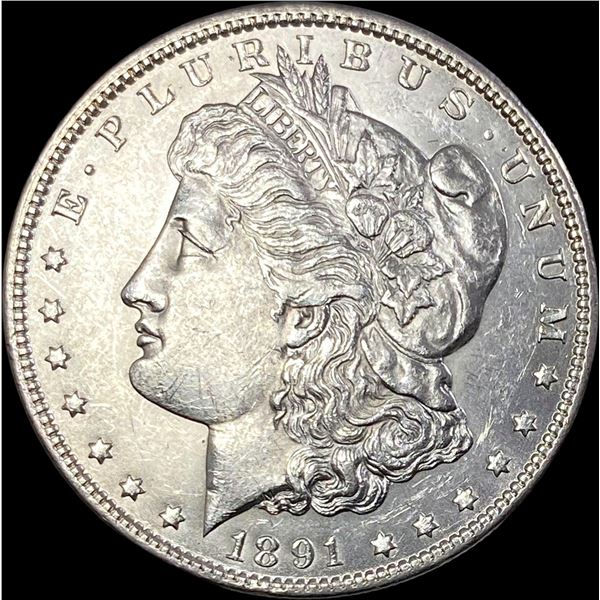 1891 Silver Morgan Dollar CLOSELY UNCIRCULATED