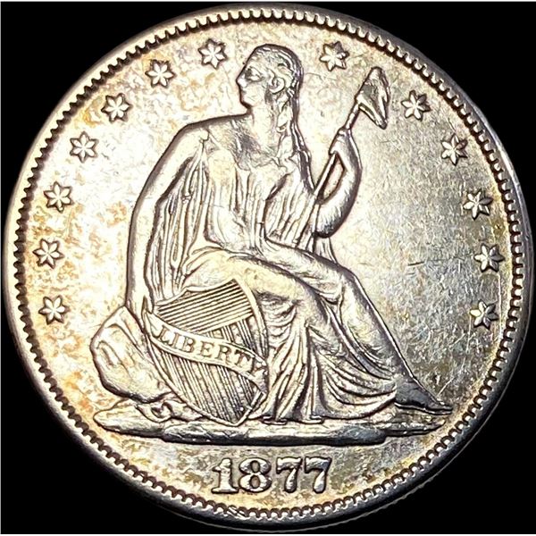 1877 Seated Liberty Half Dollar NEARLY UNCIRCULATED