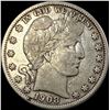 Image 1 : 1908-O Silver Barber Half Dollar ABOUT UNCIRCULATED