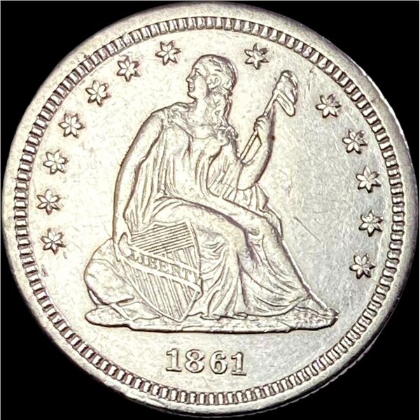 1861 Seated Liberty Quarter CLOSELY UNCIRCULATED