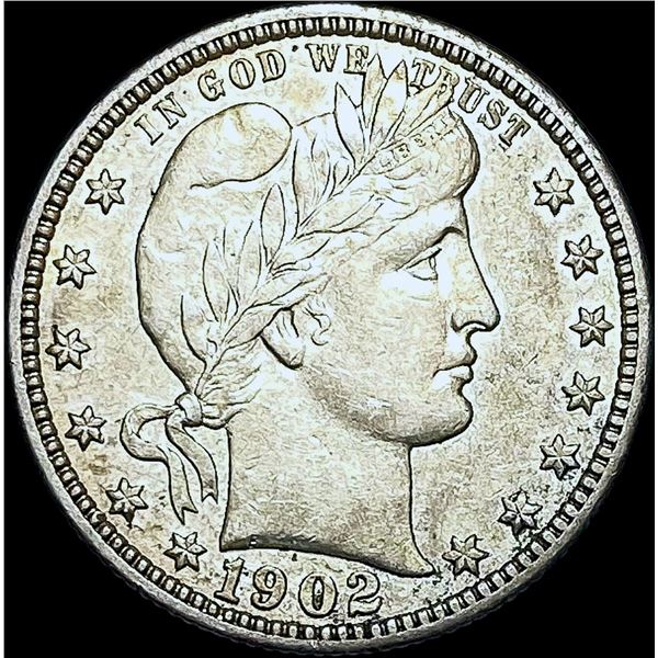 1902-S Silver Barber Quarter CHOICE AU