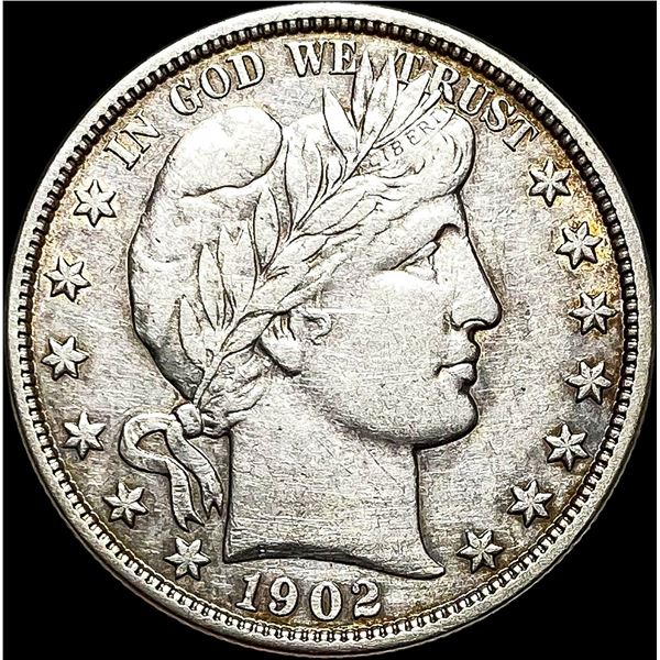 1902 Barber Half Dollar ABOUT UNCIRCULATED