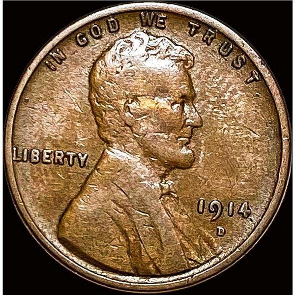 1914-D Lincoln Wheat Cent ABOUT UNCIRCULATED
