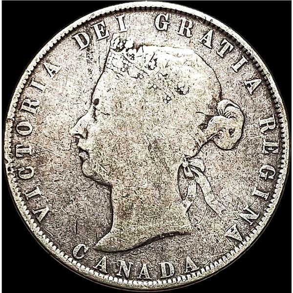 1872 Canada Silver 50 Cents NICELY CIRCULATED