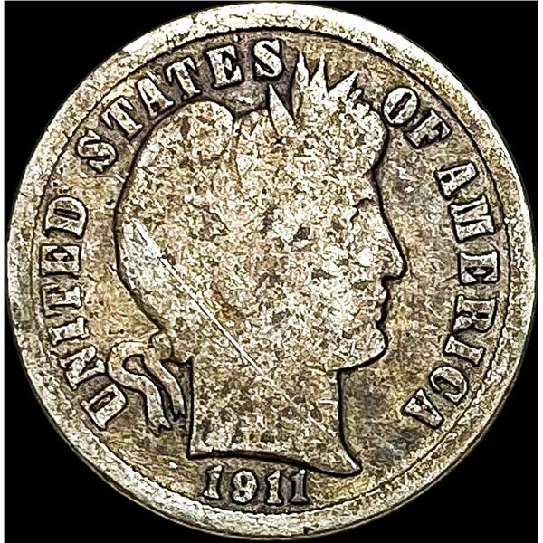 1911 Barber Dime NICELY CIRCULATED