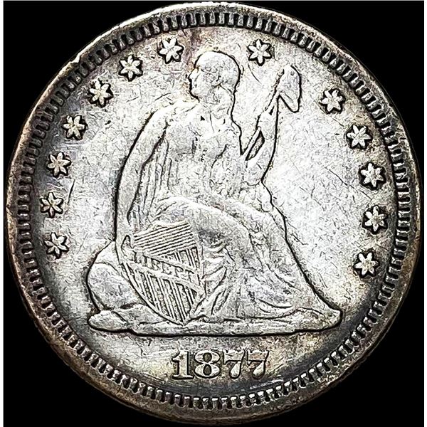 1877-S Seated Liberty Quarter LIGHTLY CIRCULATED