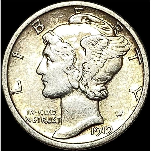 1919-D Silver Mercury Dime CLOSELY UNCIRCULATED