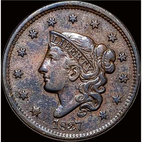 1837 Head of 38 Coronet Head Large Cent NEARLY UNCIRCULATED