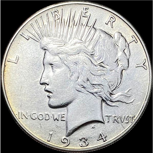 1934-S Silver Peace Dollar NEARLY UNCIRCULATED