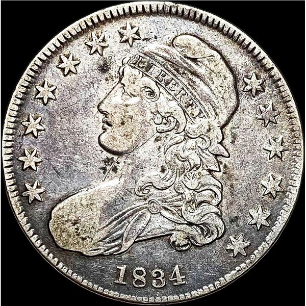 1834 Capped Bust Half Dollar NEARLY UNCIRCULATED