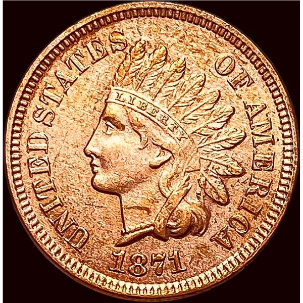 1871 Red Indian Head Cent UNCIRCULATED