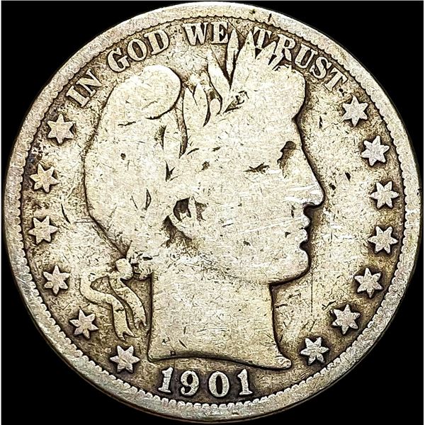 1901-S Silver Barber Half Dollar NICELY CIRCULATED