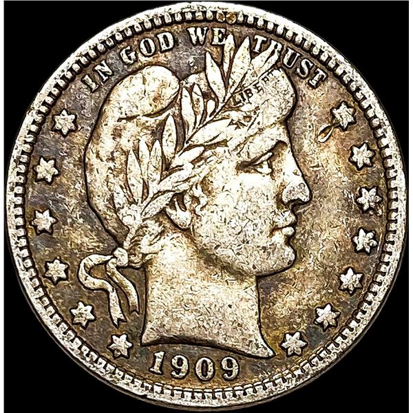 1909-D Silver Barber Quarter LIGHTLY CIRCULATED