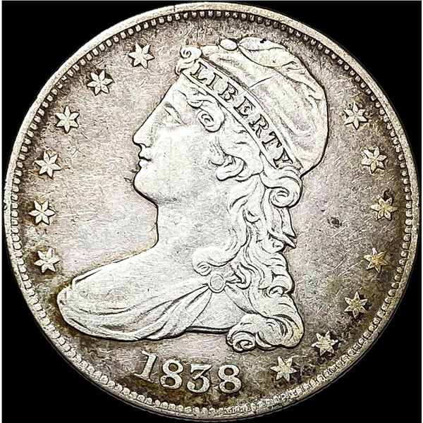 1838 Capped Bust Half Dollar LIGHTLY CIRCULATED