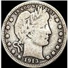 Image 1 : 1913 Barber Silver Quarter NICELY CIRCULATED