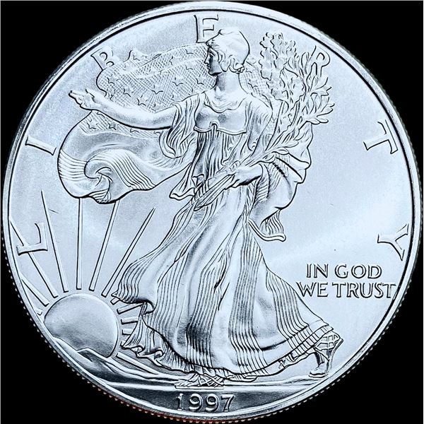 1997 1oz Silver American Eagle $1 SUPERB GEM BU