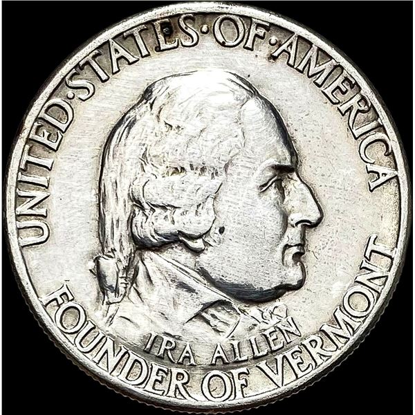 1927 Silver Vermont Half Dollar CLOSELY UNCIRCULATED