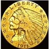 1911 Indian Head Gold $2.50 Quarter Eagle LIGHTLY