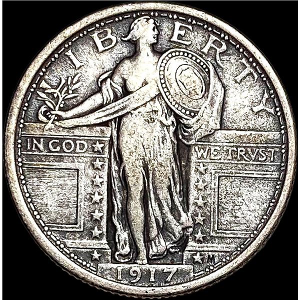 1917 Type 1 Standing Liberty Quarter LIGHTLY CIRCULATED