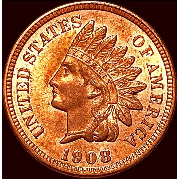 1908 Red Indian Head Cent CHOICE BU